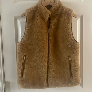 J. Crew Women’s Faux Fur Vest Pink Light Brown- Size M